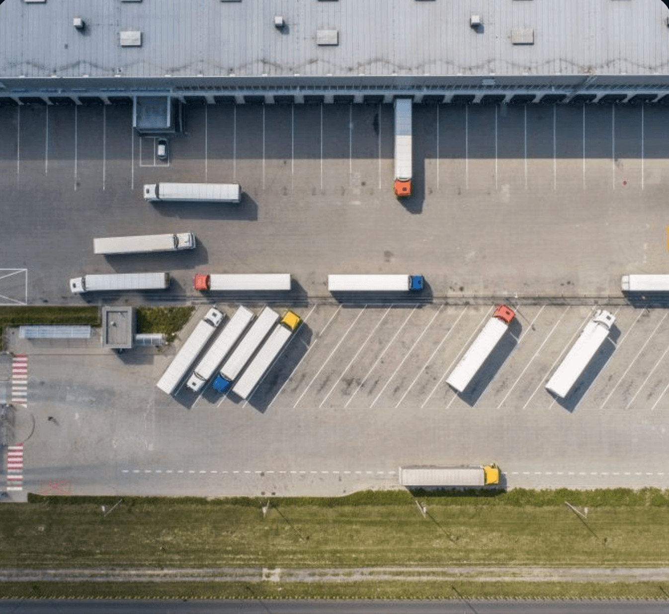 New concrete slab with joint layout for distribution yard in Houston